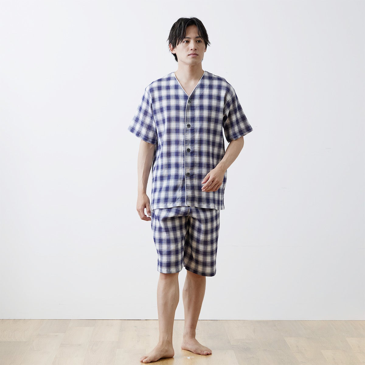 メンズ｜ガーゼ楊柳 半袖｜快眠ラボ公式｜メンズ、レディース快眠パジャマ