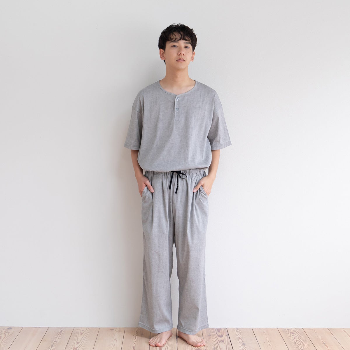 メンズ|BIWACOTTON 半開|快眠ラボ公式|メンズ、レディース快眠パジャマ メンズ|BIWACOTTON 半開|快眠ラボ公式|メンズ、レディース快眠パジャマ