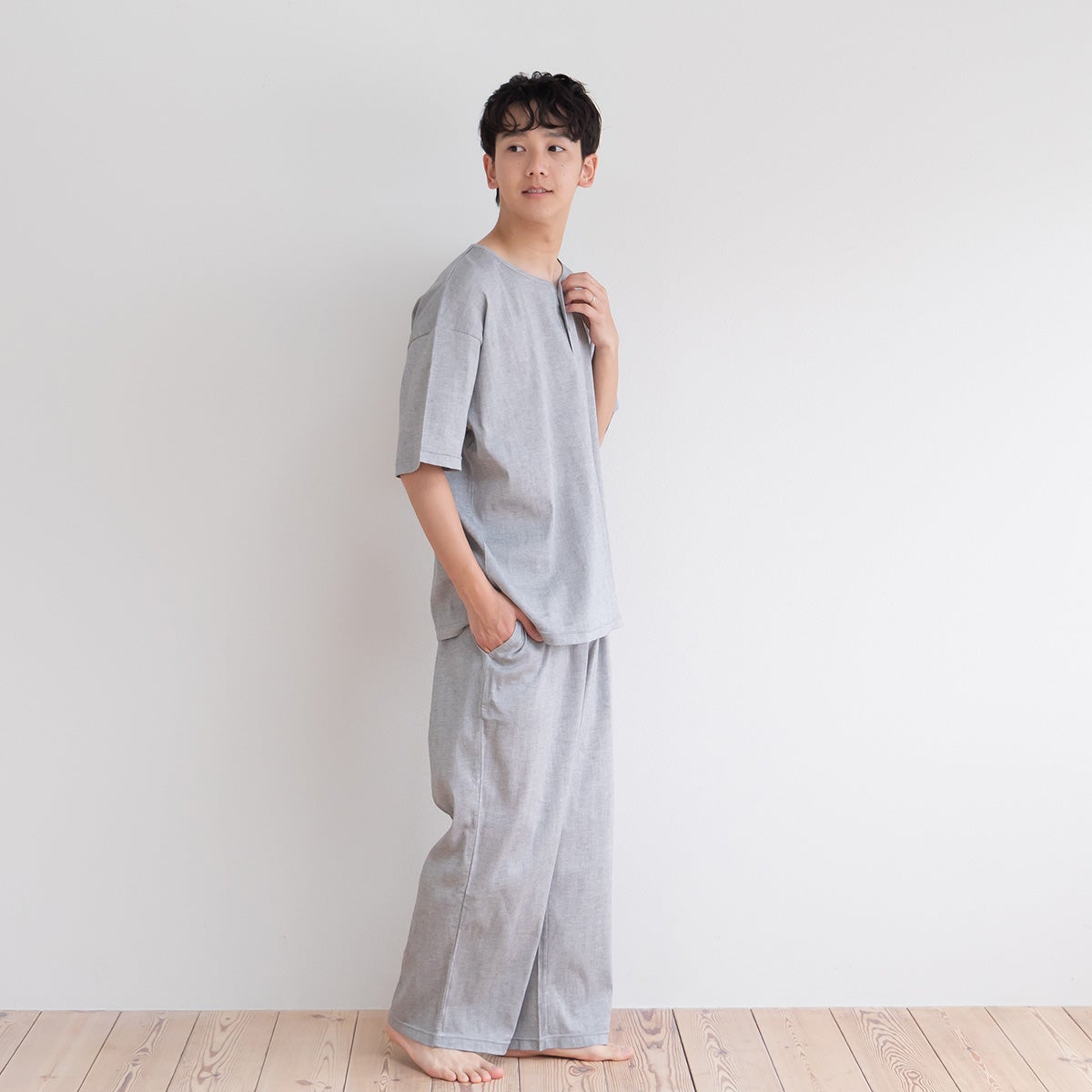 メンズ｜BIWACOTTON 半開｜快眠ラボ公式｜メンズ、レディース快眠パジャマ
