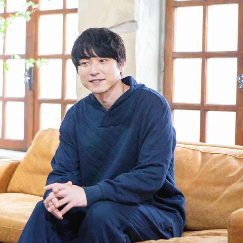 メンズ｜光電子(R)スーパーキルト 首元あったか 無地 長袖 上下セット