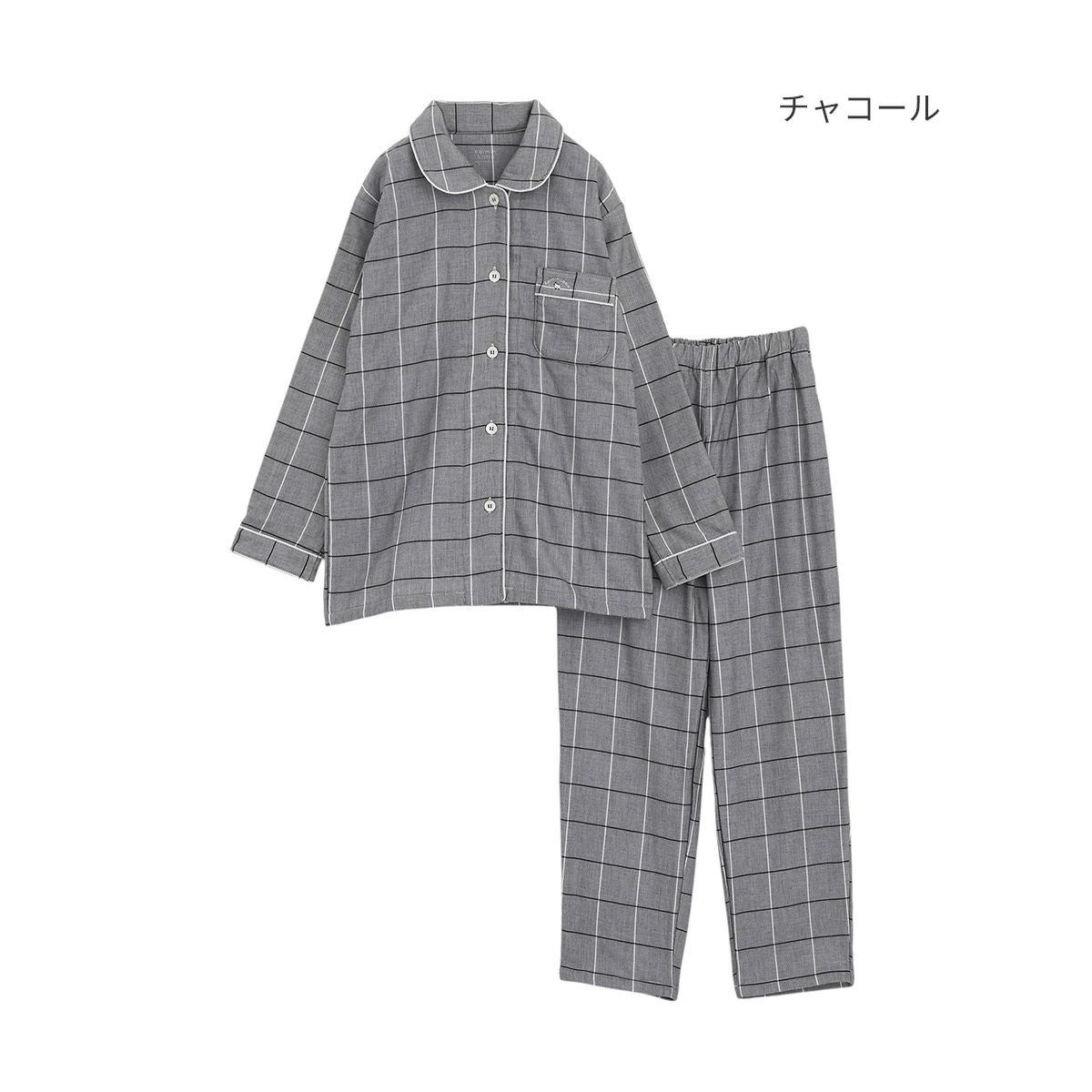 レディース｜雲ごこちガーゼ起毛 3重ガーゼ 格子柄｜快眠ラボ公式
