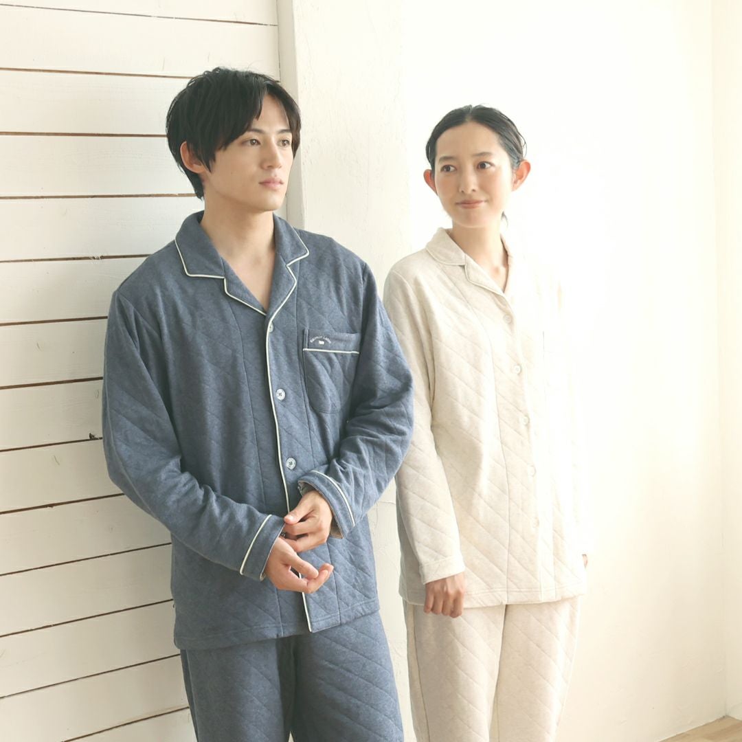 【MM様新品タグ付】Kaimin Labo 雪 キルト 中綿 パジャマ M Kaimin Labo 暖かいパジャマ レディース 冬 婦人 日本製 綿100％ 起毛