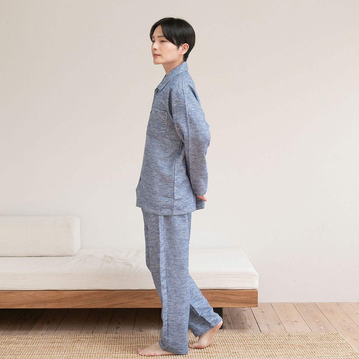 メンズ｜わたもうふ 首元あったか 椿加工｜快眠ラボ公式｜メンズ