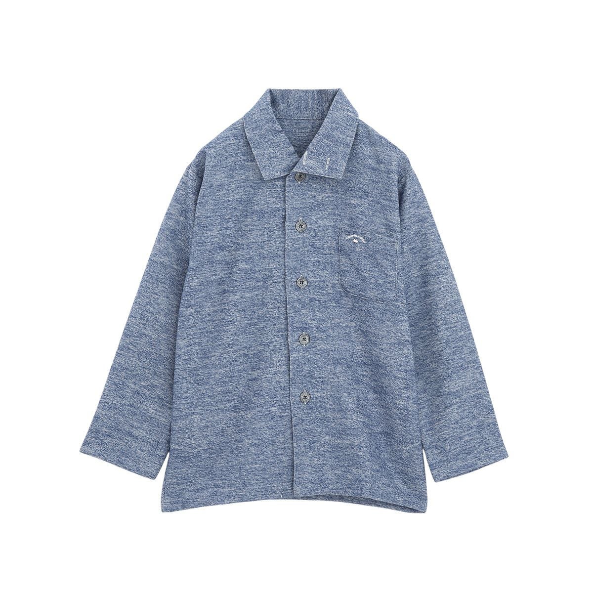 大宮のかっちゃん 【新品】リライブネイビー ボタン付き パジャマ メンズ｜わたもうふ 首元あったか 椿加工｜快眠ラボ公式｜メンズ